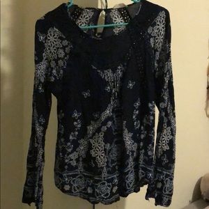 Blue lightweight blouse !